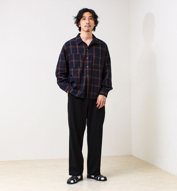 GLOSTER「【奥行きのある色合い】オンブレチェック ロングスリーブシャツ」|シャツ・ブラウス|