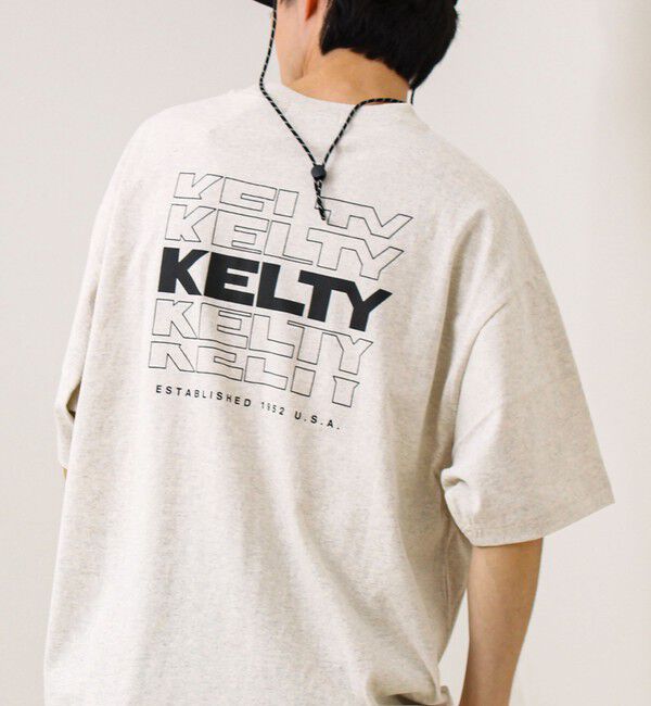 GLOSTER「【KELTY&times;GLOSTER】別注 バックタイポロゴT」|Tシャツ・カットソー|杢グレー