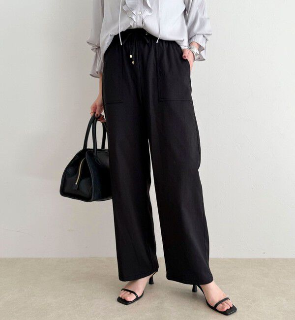 fredy emue「【接触冷感&times;UVカット/マルチ機能】ドライオックスセミワイドイージーパンツ」|チノ|