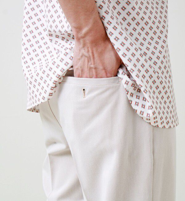 GLOSTER「【美シルエット】ミディアムストレート フレアパンツ」|チノ|