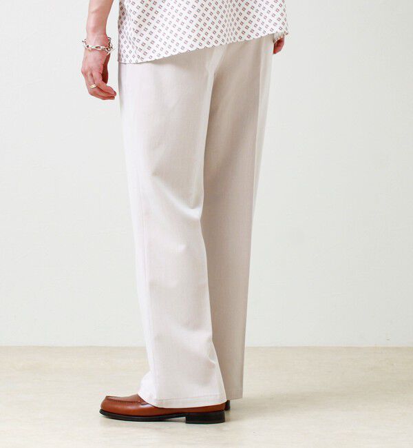 GLOSTER「【美シルエット】ミディアムストレート フレアパンツ」|チノ|