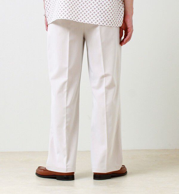 GLOSTER「【美シルエット】ミディアムストレート フレアパンツ」|チノ|
