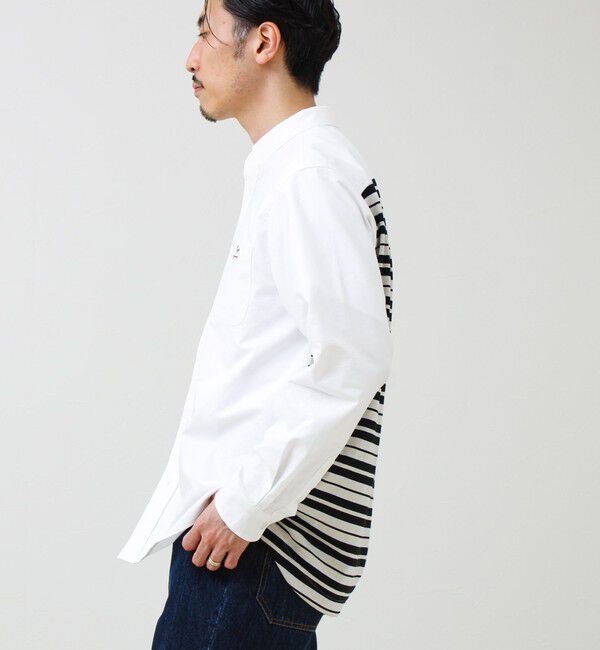 GLOSTER「【フレブル刺繍】ボタンダウン コンビシャツ」|シャツ・ブラウス|