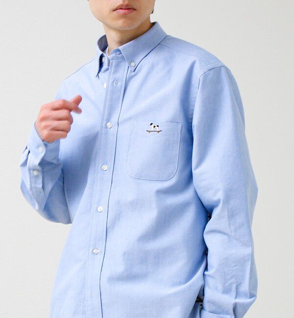 GLOSTER「【フレブル刺繍】ボタンダウン コンビシャツ」|シャツ・ブラウス|