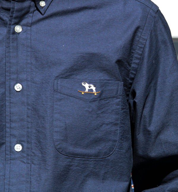 GLOSTER「【フレブル刺繍】ボタンダウン コンビシャツ」|シャツ・ブラウス|