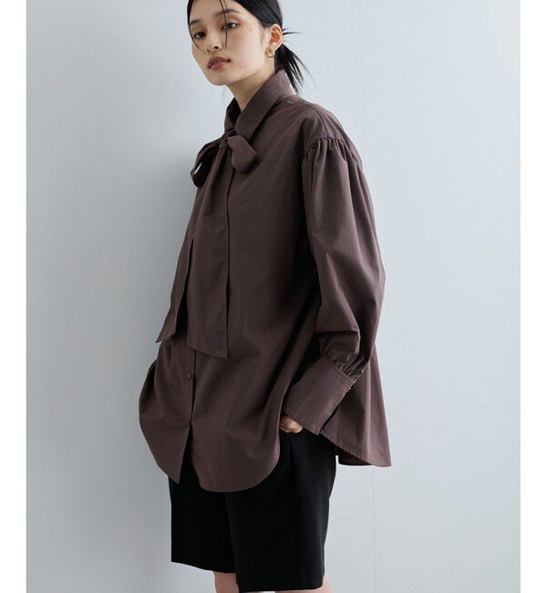 VIS「リボン付きバックシャーリングシャツ」|シャツ・ブラウス|