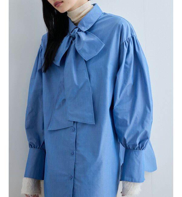 VIS「リボン付きバックシャーリングシャツ」|シャツ・ブラウス|