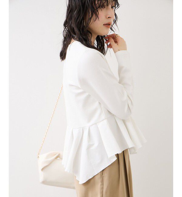 VIS「イレギュラーヘムペプラムカットソープルオーバー」|Tシャツ・カットソー|ホワイト(10)