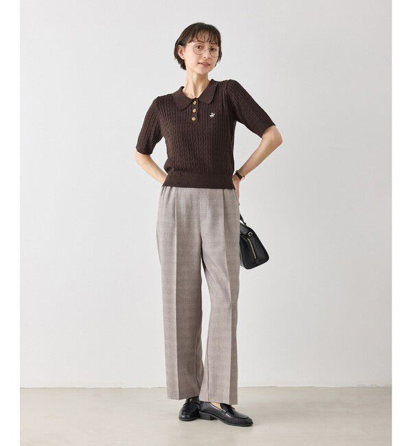 Rope&rsquo;Picnic「【BEVERLY HILLS POLO CLUB別注】ポロカラーケーブルニット/リンクコーデ」|ニット・セーター|