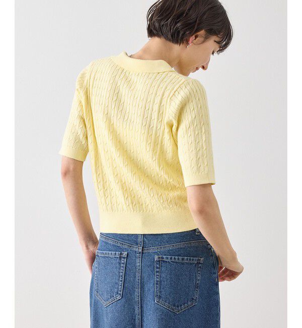 Rope&rsquo;Picnic「【BEVERLY HILLS POLO CLUB別注】ポロカラーケーブルニット/リンクコーデ」|ニット・セーター|