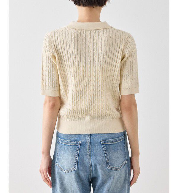 Rope&rsquo;Picnic「【BEVERLY HILLS POLO CLUB別注】ポロカラーケーブルニット/リンクコーデ」|ニット・セーター|