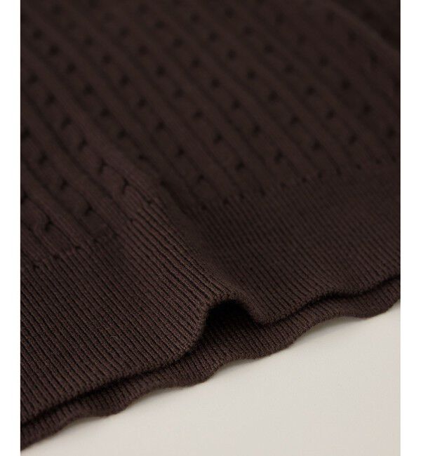 Rope&rsquo;Picnic「【BEVERLY HILLS POLO CLUB別注】ポロカラーケーブルニット/リンクコーデ」|ニット・セーター|