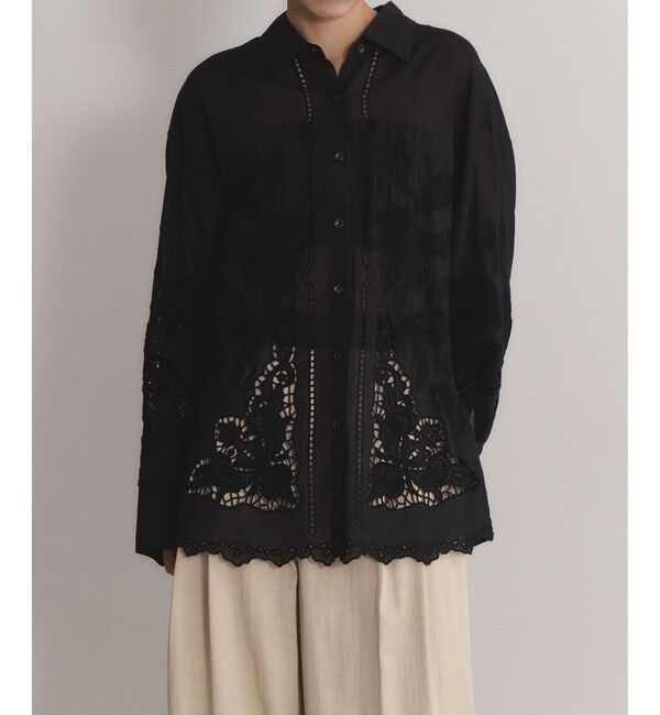 ADAM ET ROPE'「【EMOELLE】エンブロイダリーシャツ」|シャツ・ブラウス|