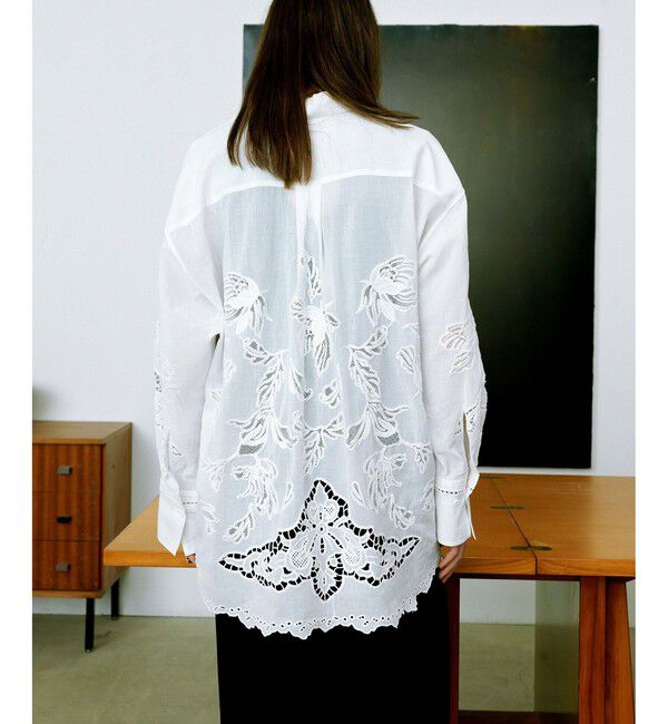 ADAM ET ROPE'「【EMOELLE】エンブロイダリーシャツ」|シャツ・ブラウス|