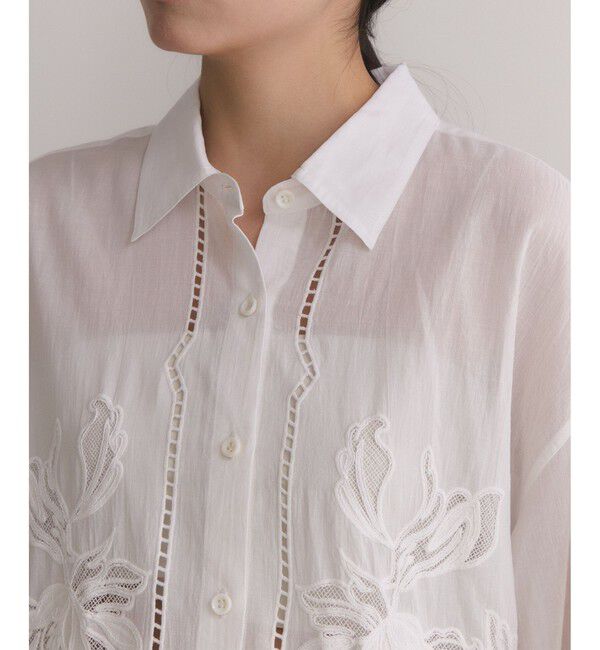 ADAM ET ROPE'「【EMOELLE】エンブロイダリーシャツ」|シャツ・ブラウス|