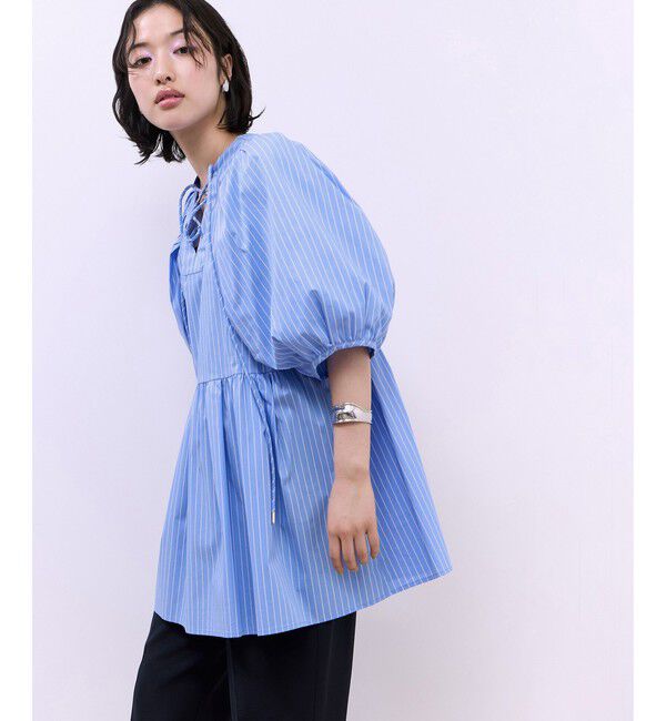 ADAM ET ROPE'「【WEB限定】2WAYバルーンスリーブチュニック」|シャツ・ブラウス|
