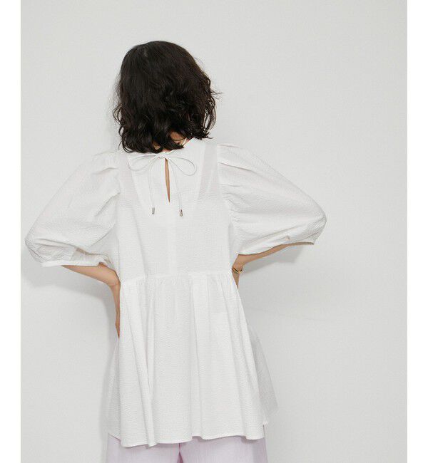 ADAM ET ROPE'「【WEB限定】2WAYバルーンスリーブチュニック」|シャツ・ブラウス|