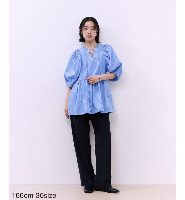 ADAM ET ROPE'「【WEB限定】2WAYバルーンスリーブチュニック」|シャツ・ブラウス|