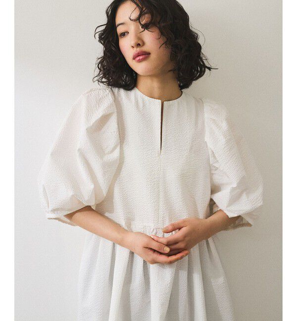 ADAM ET ROPE'「【WEB限定】2WAYバルーンスリーブチュニック」|シャツ・ブラウス|