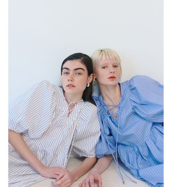 ADAM ET ROPE'「【WEB限定】2WAYバルーンスリーブチュニック」|シャツ・ブラウス|