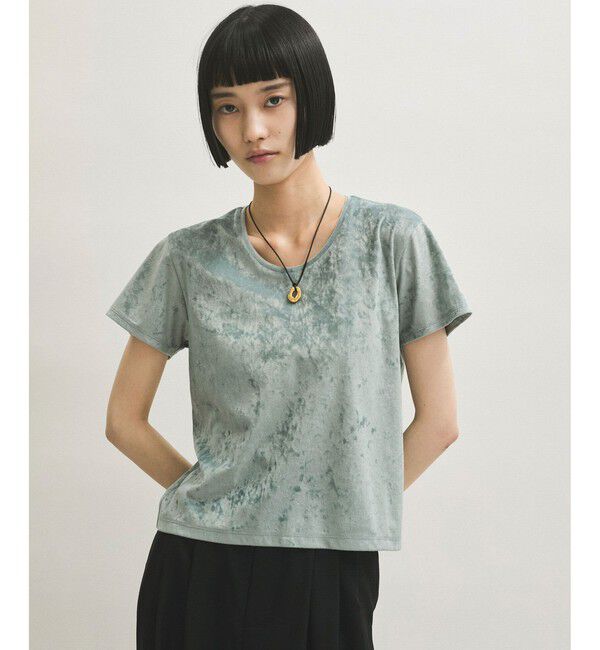 ADAM ET ROPE'「クラッシュベロアTEE」|Tシャツ・カットソー|