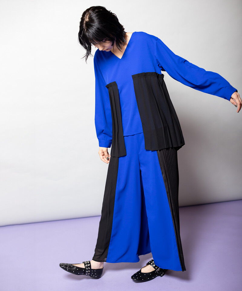  「レイヤードプリーツブラウス」|シャツ・ブラウス|