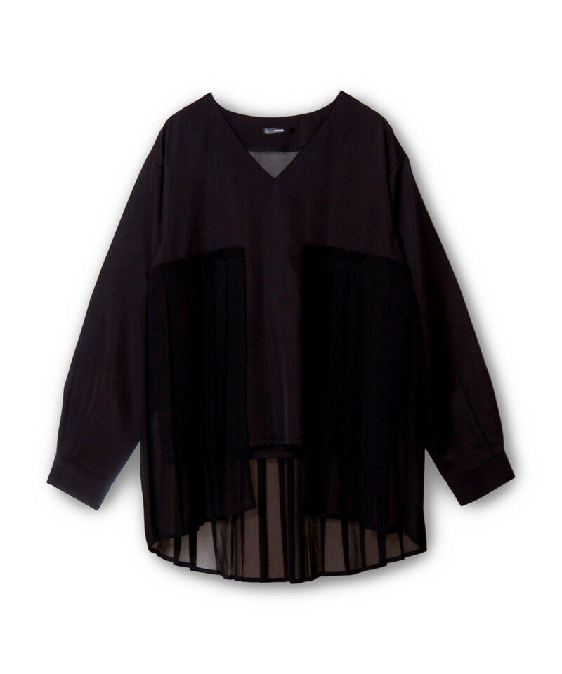  「レイヤードプリーツブラウス」|シャツ・ブラウス|