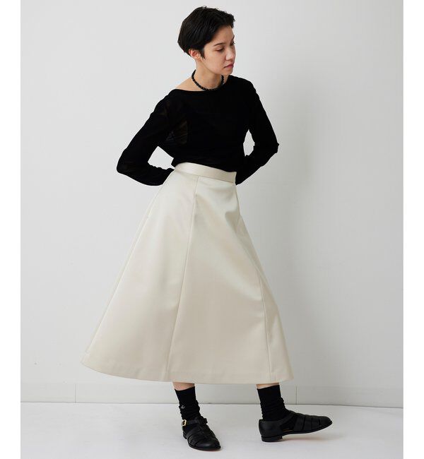 THE PAUSE「【THE PAUSE】ボンディングフレアスカート」|スカート|