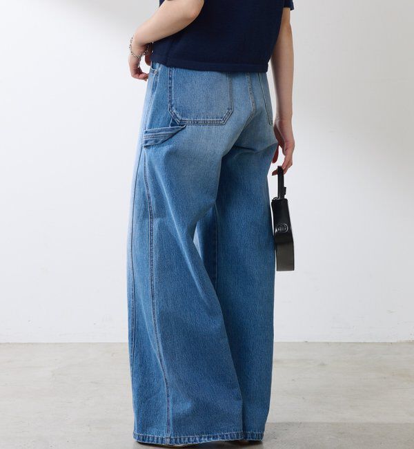  「【ウエスト調整できる】Q.anos ルーズアジャストデニム」|デニム|