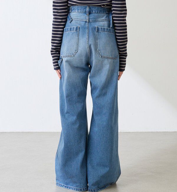  「【ウエスト調整できる】Q.anos ルーズアジャストデニム」|デニム|