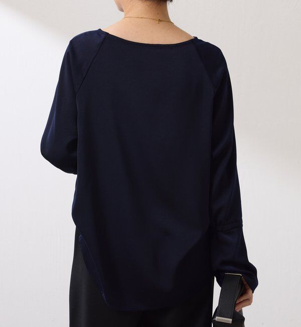  「袖フレアサテンブラウス」|シャツ・ブラウス|