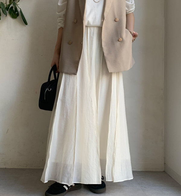  「シアーパネルプリーツスカート」|スカート|