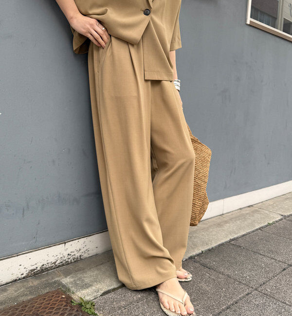  「接触冷感ワイドパンツ」|チノ|