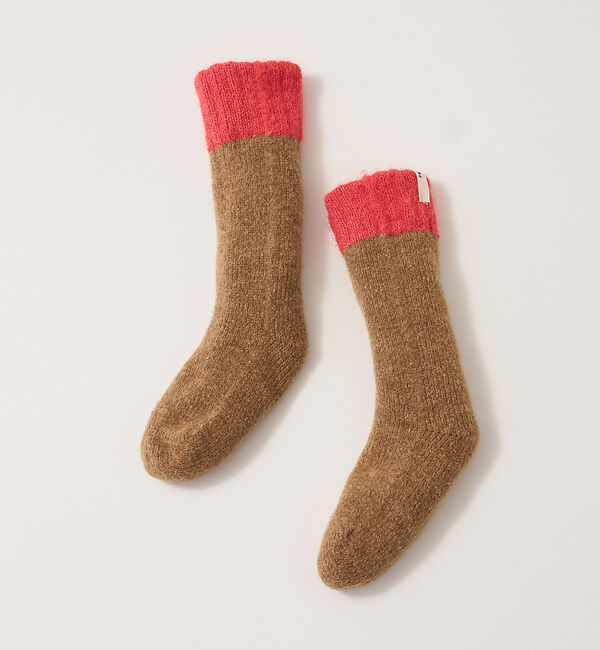 collex「【ユニセックス】バイカラーリバーシブル ルームソックス」|ソックス|