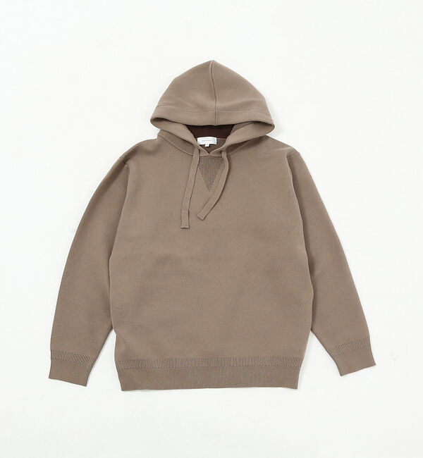 ABAHOUSE「【ニットジャガード】スウェット パーカー」|パーカー|グレージュ