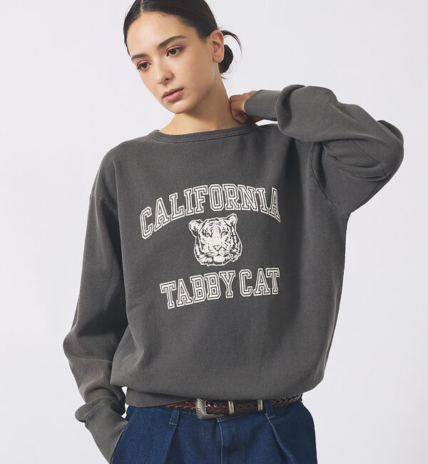 ABAHOUSE「【MIXTA/ミクスタ】TABBY CAT CREW NECK SWEAT /M」|スウェット・ジャージ|ブラック系その他1