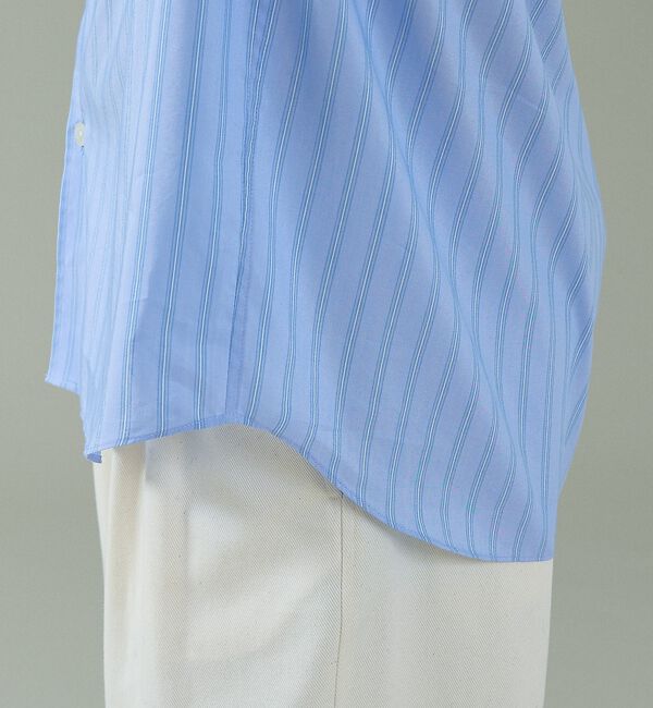 ABAHOUSE「エアリーストライプ オーバーサイズ レギュラーカラーシャツ【予約】」|シャツ・ブラウス|