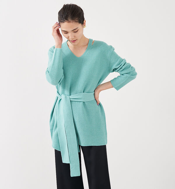 qualite「ブークレーリブニットプルオーバー」|ニット・セーター|