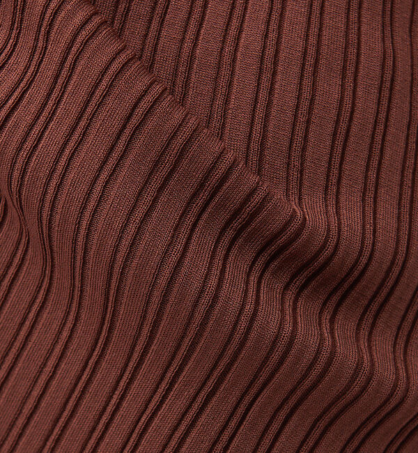 qualite「【WEB・一部店舗限定】《セットアップ対応》リブニットロングプルオーバー」|ニット・セーター|