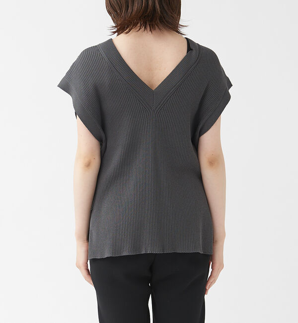 qualite「《セットアップ対応》2WAYリブニットベスト」|ニット・セーター|