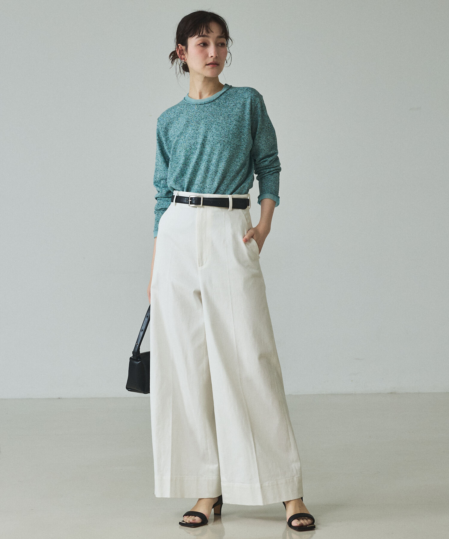 qualite「シアーミックスニットプルオーバー」|Tシャツ・カットソー|