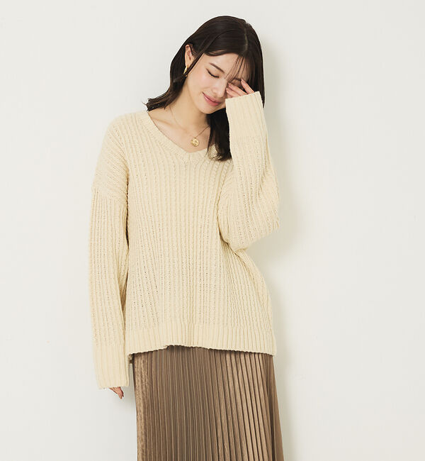 abahouse mavie「ローゲージ2WAYニット」|ニット・セーター|