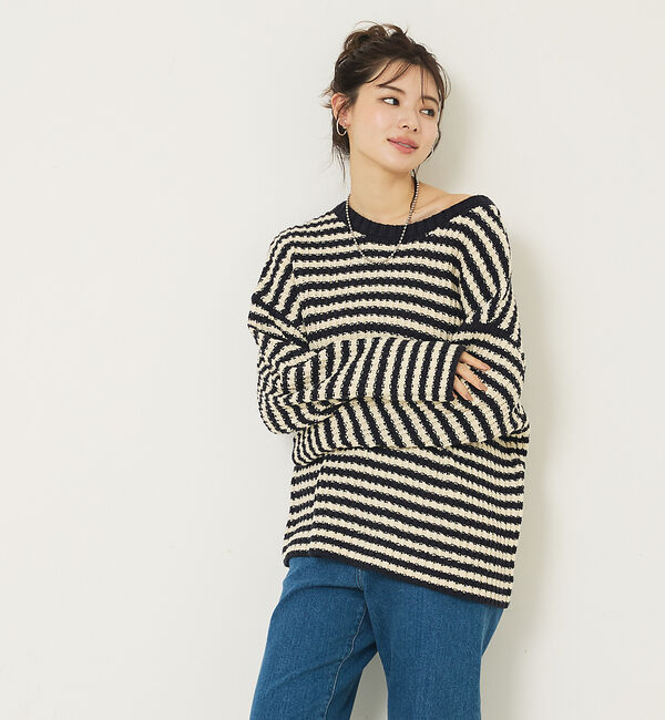 abahouse mavie「ローゲージ2WAYニット」|ニット・セーター|