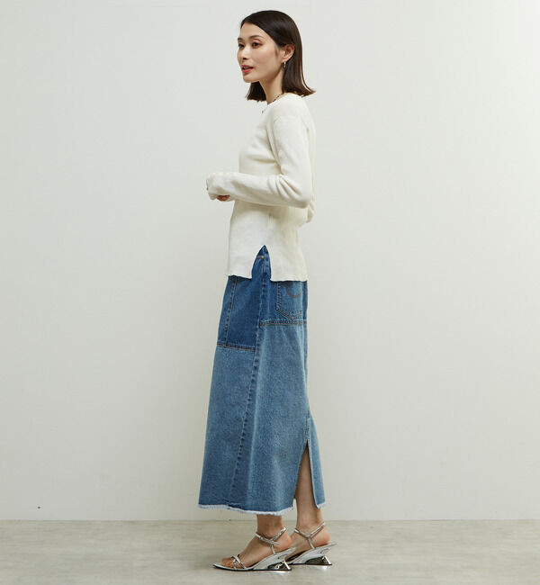 Soffitto「リブ編みヘンリーネックリブニット」|ニット・セーター|