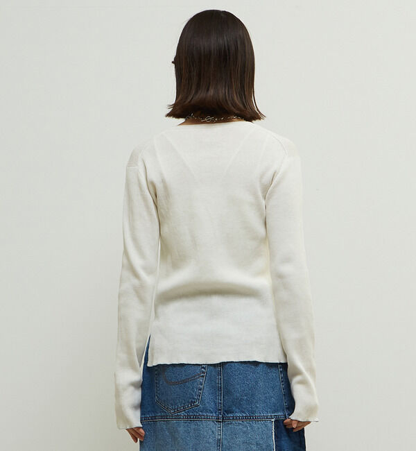 Soffitto「リブ編みヘンリーネックリブニット」|ニット・セーター|