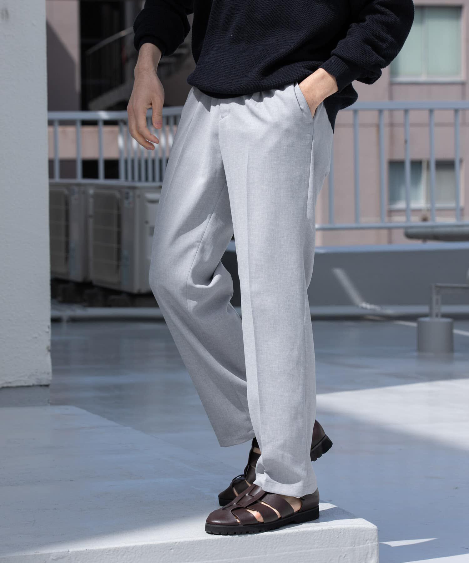 URBAN RESEARCH ROSSO「『WEB限定』『セットアップ対応』パナマ風ストレートパンツ」|その他|