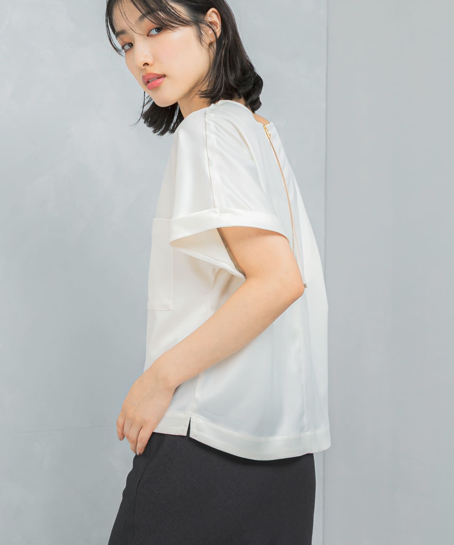 URBAN RESEARCH ROSSO「『WEB/一部店舗限定』ウォッシャブルポケットデザインシャツブラウス」|シャツ・ブラウス|