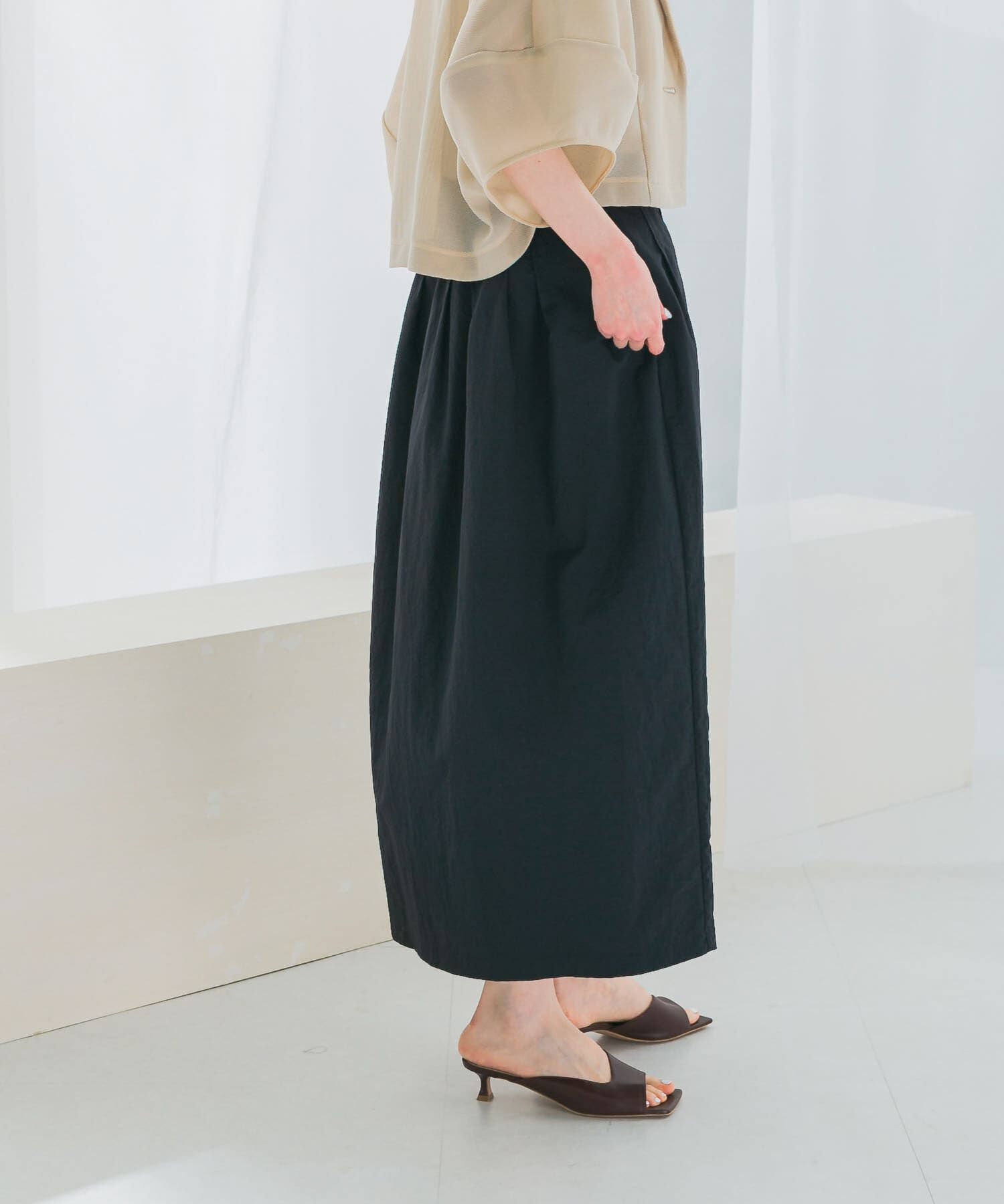 URBAN RESEARCH ROSSO「撥水UVピンタックコクーンスカート」|スカート|