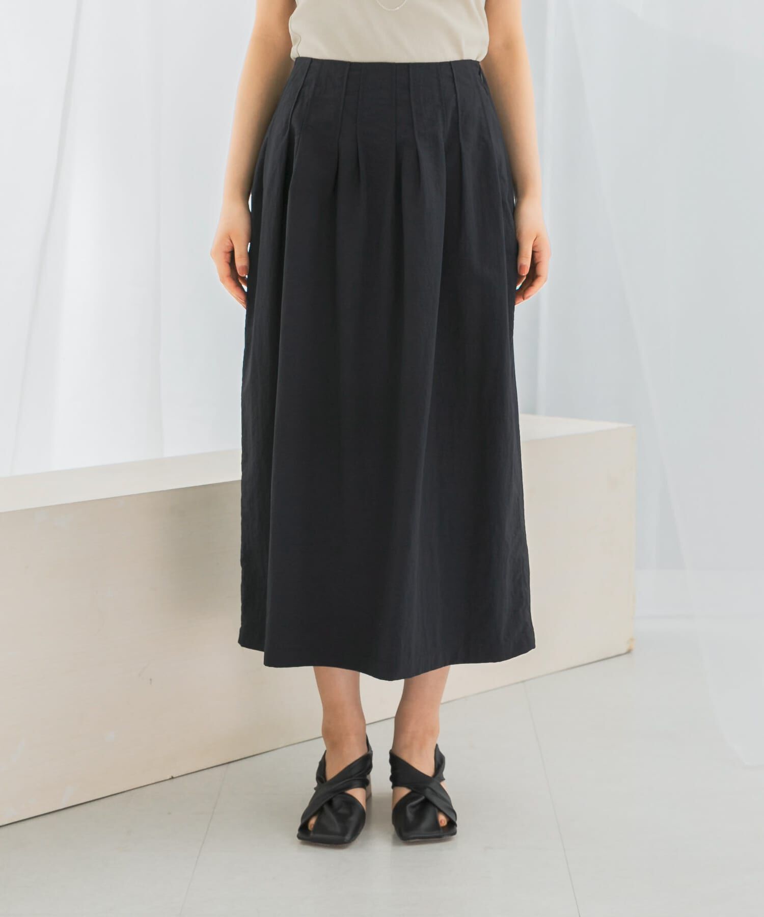 URBAN RESEARCH ROSSO「撥水UVピンタックコクーンスカート」|スカート|