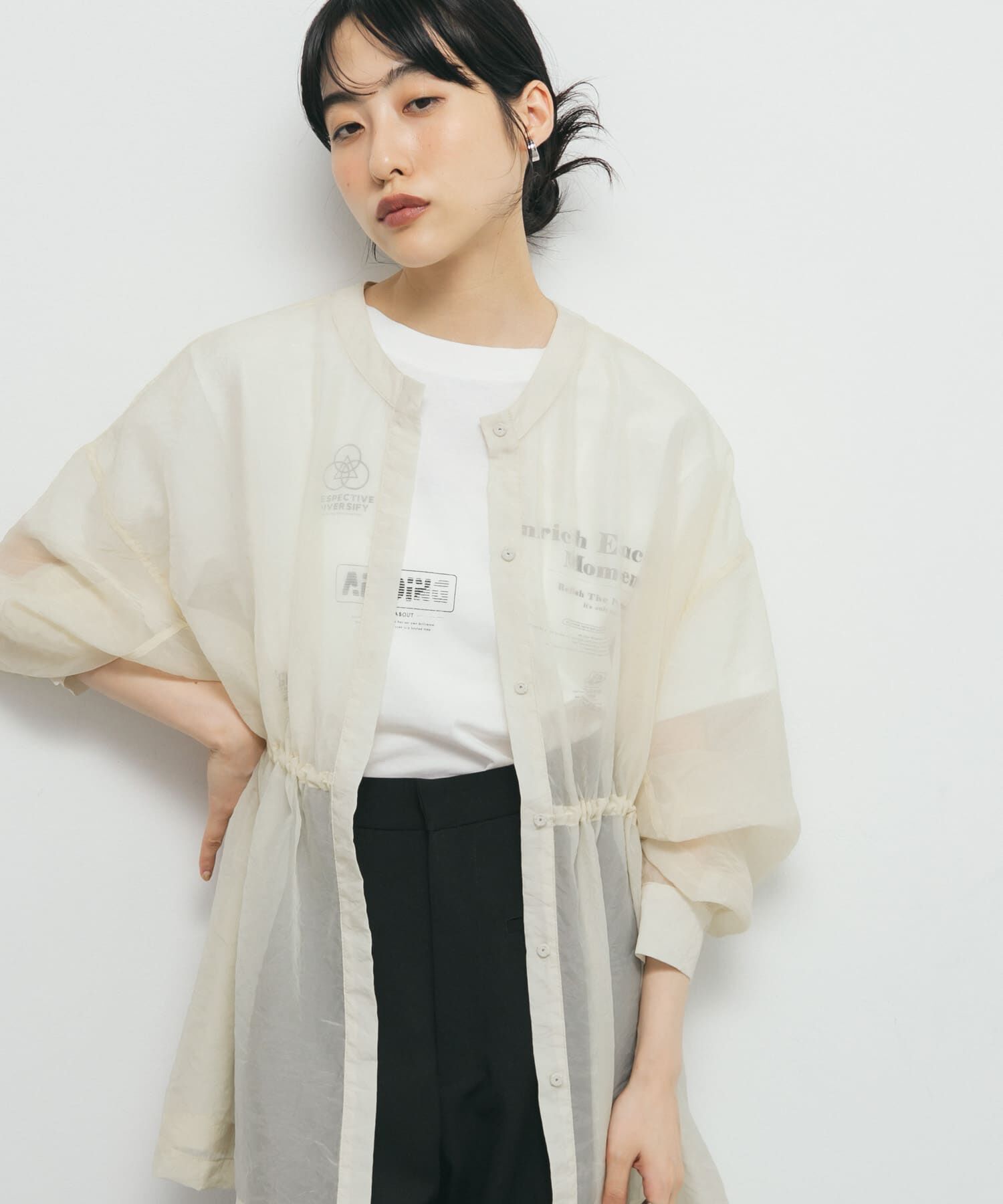  「シアードロストカラーレスシャツ」|シャツ・ブラウス|